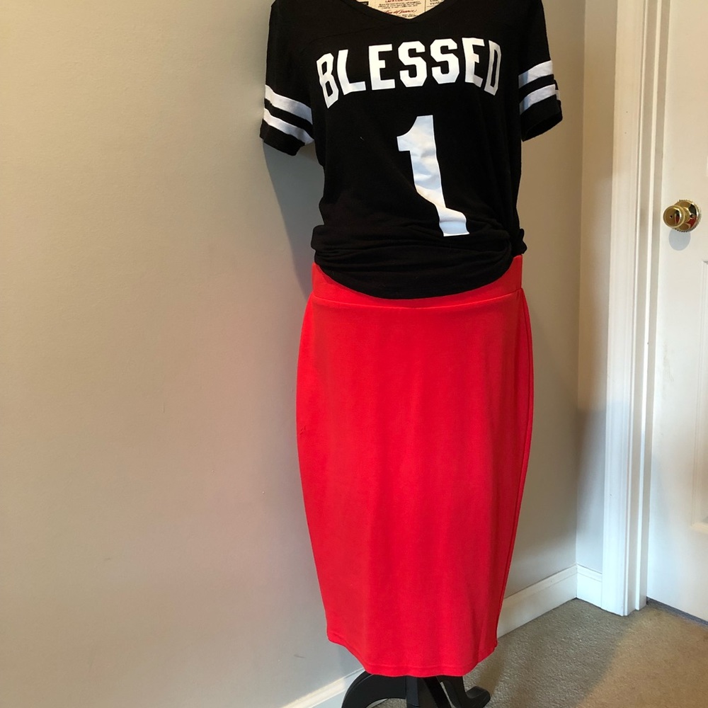 BloodOrange Pencil Skirt